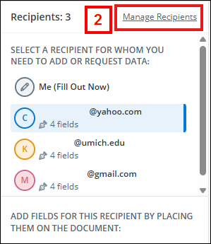 Manage Recipients